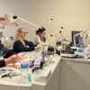 Dr. Corky Willhite guides students through a hands-on composite resin exercise in his ultimate esthetics anterior composite course at the Center for Esthetic Excellence in Chicago.