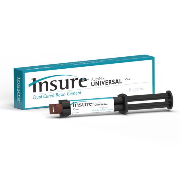 Insure Universal Automix Dental Resin Cement - syringe and box